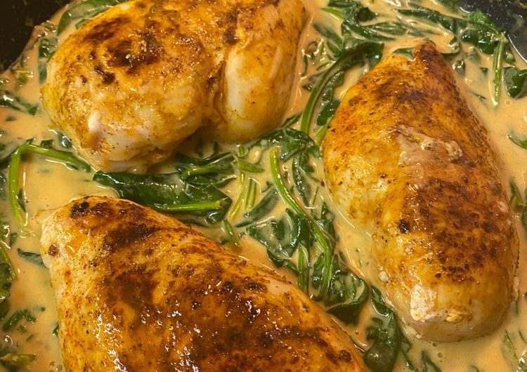 CREAMY BAKED ASIAGO CHICKEN BREASTS
